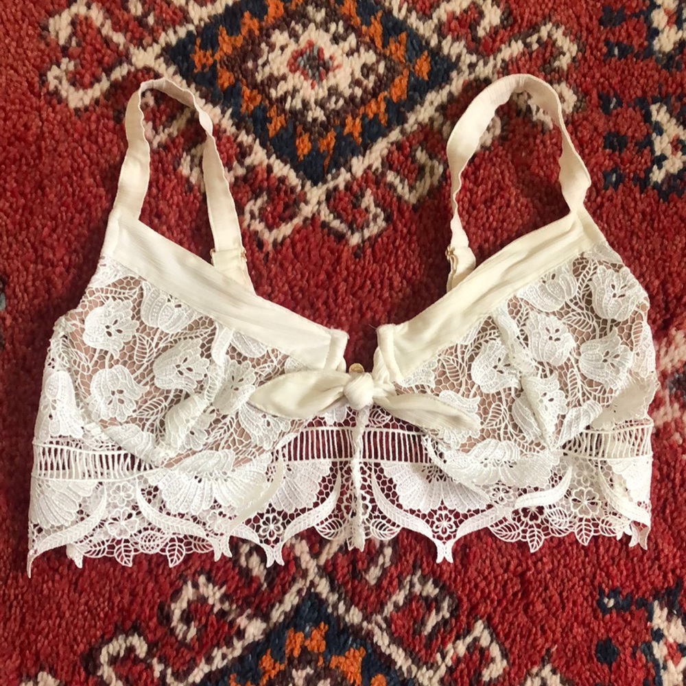 For Love & Lemons lace swim bikini top